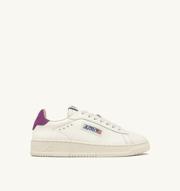 Dallas Low en cuir Marshmallow/Hyacinth Violet