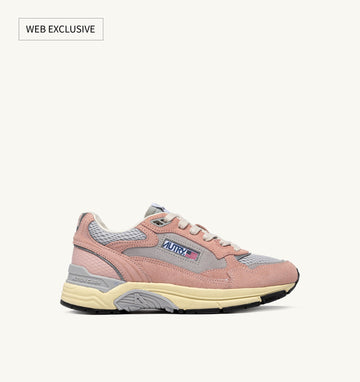 Hyperway en mesh et suède Powder/Argent