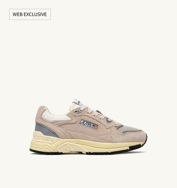 Hyperway en mesh et suède Sable/Argent