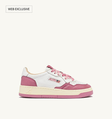 Medalist Low en cuir Blanc/Foxglove