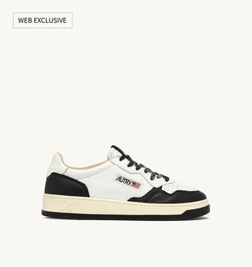 Medalist Low en cuir Blanc/Noir