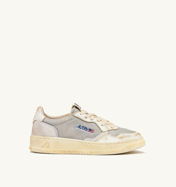 Medalist Low Super Vintage en cuir et mesh Gris/Blanc