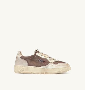 Medalist Low Super Vintage en cuir et mesh Sépia/Blanc
